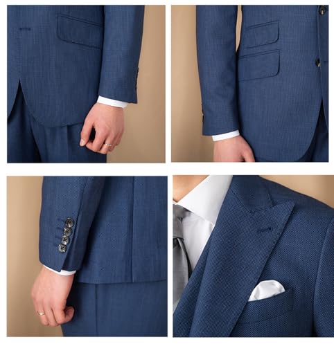 Men's Suit Dinner Party Tuxedos Two Buttons Jacket Pants Peak Lapel Formal Wear Outfit4