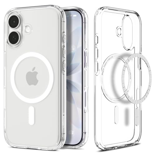 Spigen iPhone 17 Hülle [Spigen Signature] Ultra Hybrid MagFit [Dura Clear Tech] Case Handyhülle Transparent Kompatibel mit MagSafe -Clear White