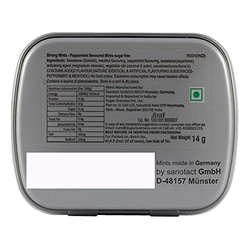 Image of Impact Products Sugar Free Mint Strong Mints, 12 X 14g