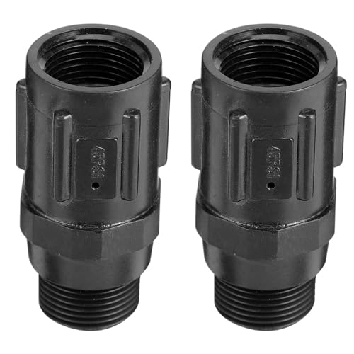 ULTECHNOVO Regolatore di pressione dell'acqua 45 PSI, riduttore di pressione per irrigazione a goccia da 1,9 cm, valvola bassa per sistema di irrigazione a goccia, 2 pezzi