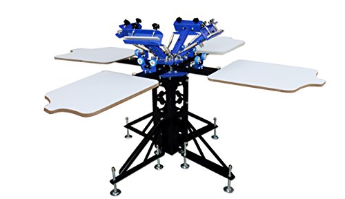 3 Color 4 Station Screen Printing Kit Full Material Starter Kit Flash Dryer DIY Rotary Screen Printing Press