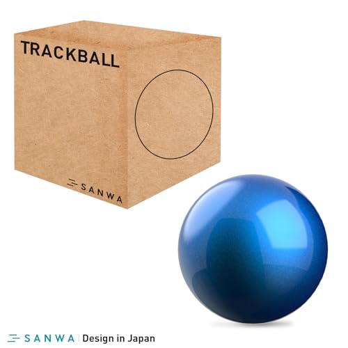 Image of SANWA Trackball 34mm /1.34in, Replacement Ball for Logitech m575, m570, MX Ergo, Kensington, and Other Compatible Trackball Mouse, Glossy Blue