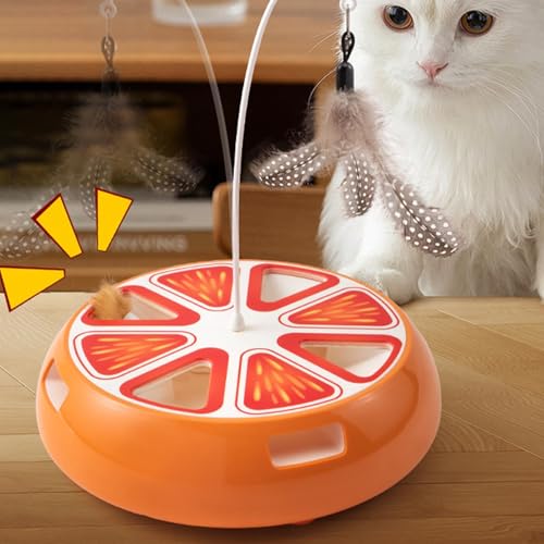 Jouet intelligent chat : plateforme rotative et jeu interactif électrique