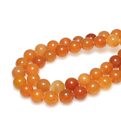 MJDCB Natural Round Stone Beads 10mm Red Aventurine Loose Gemstone Beads for Jewelry Making Bracelet Necklace 35pcs - Image 3