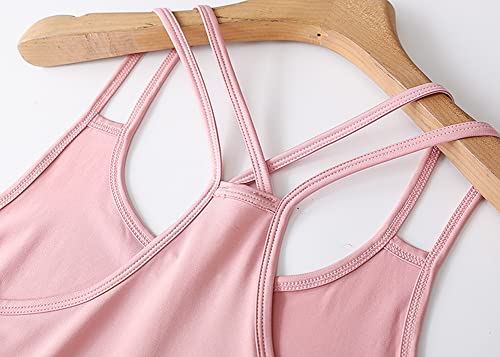 Image of CHUNG Women Camisole Top Shorts Bottom Pajamas Set Loungewear Sleepwear Tank Cross Back Fitness Fashion