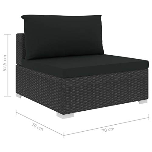 Gecheer 11-TLG. Garten Lounge Set mit Auflagen,Gartenmöbel Set, Loungemöbel Garten Rattan, Lounge Gartenmöbel Set… – Bild 6