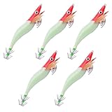Qsvbeeqj 5pcs Camarones Artificiales Calamar Pescado Duro Cebo Para Mejorar El Señuelo De La Atracción De Pesca Para Experiencias De Pesca