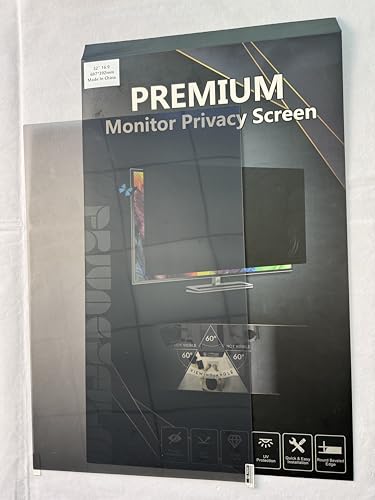 Image of 32 Inch Curved Computer Privacy Screen Filter for 16:9 Widescreen Computer Monitor Computer Screen Protector Computer Screen Privacy Shield Anti Glare and Blue Light