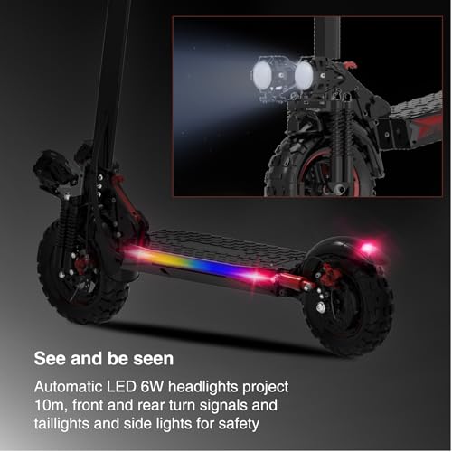electric scooter for adults 1134 off road inflatable tire 48v 1821ah battery1200w motor all-terrain dual suspension electric scooter with seat double suspension 48v18ah-1200w-34mph