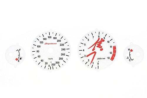 White Speedometer and Tachometer gauges for Suzuki GSXR1300 Hayabusa 2001-2007