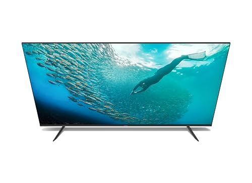 فيليبس تلفزيون جوجل الذكي 55 بوصة 4K UHD مع تحكم صوتي بدون استخدام اليدين دولبي فيجن اتموس HDR10 مع مساعد جوجل مدمج (موديل 2024) 55PUT7129/56 اسود