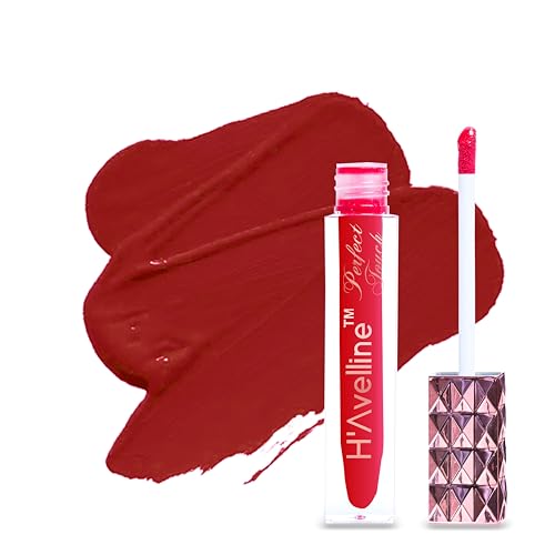 Image of H'Avelline Perfect Touch Velvet Matte Liquid Lipstick - Crimson Cherry Red | Highly Pigmented | Lightweight Smooth Texture | Transfer Resistant | Long Lasting Hydrating Formula