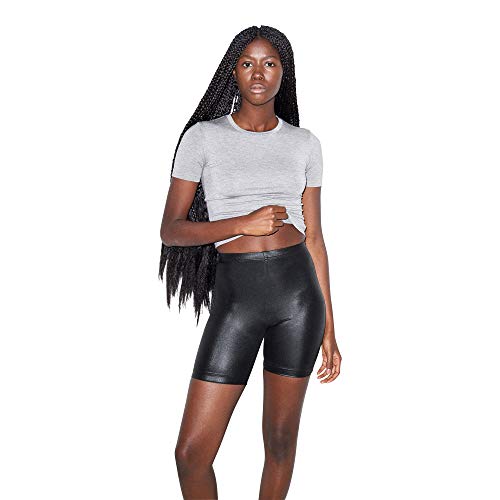 Amazon.com: American Apparel Women's Metallic-Bike Short, Black, X
