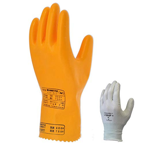サンケイ つまめる絶縁手袋 【超薄型/ポリウレタン・特許素材製】 (AC300V,DC750V以下) IN750-M