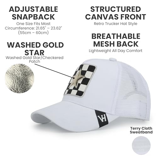 Image of VINTAGE HAVANA Trucker Hats Women | Mesh Adjustable Snapback Hat | Men & Women Cute Trendy Fashion Baseball Cap