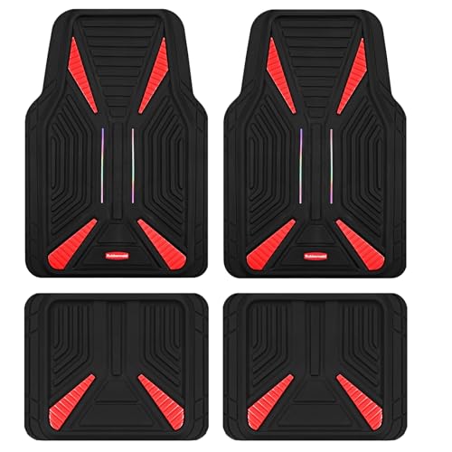 Tapis de sol de voiture universels Rubbermaid 4 pièces en caoutchouc résistant pour tout véhicule