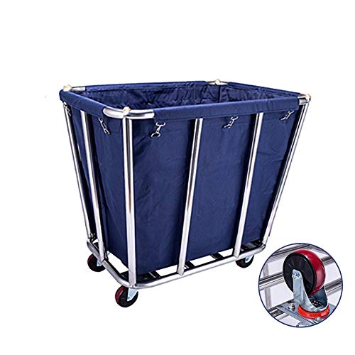 DFEDHF Multifunctional Utility Cart Service Storage Trolley Beauty Utility Cart Extra Large Commercial Rolling Laundry Cart, Firm and Durable Laundry Collection Trolley Built with Thicken