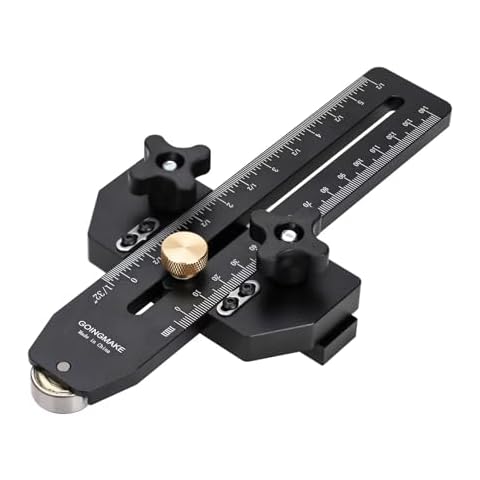 GOINGMAKE Thin Rip Jig Table Saw Jig Guide for Making Repetitive Narrow Thin Strip Cuts Woodworking Tools Fast Thin Ripping Guide for Table Saw Band Saw Router Table Fits for 3/8" x 3/4" T Slot Cover