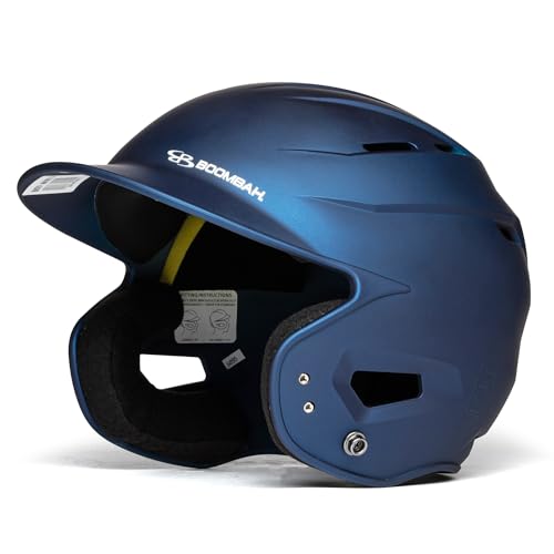 Boombah DEFCON Anodized Matte Solid Batting Helmet Sleek Profile NOSCAE Navy - Size Senior 7