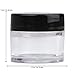 Beauticom® High-Graded Quality 7 Grams/7 ML (Quantity: 12 Packs) Thick Wall Clear Plastic LEAK-PROOF Jars Container with Black Lids for Cosmetic, Lip Balm, Lip Gloss, Creams, Lotions, Liquids