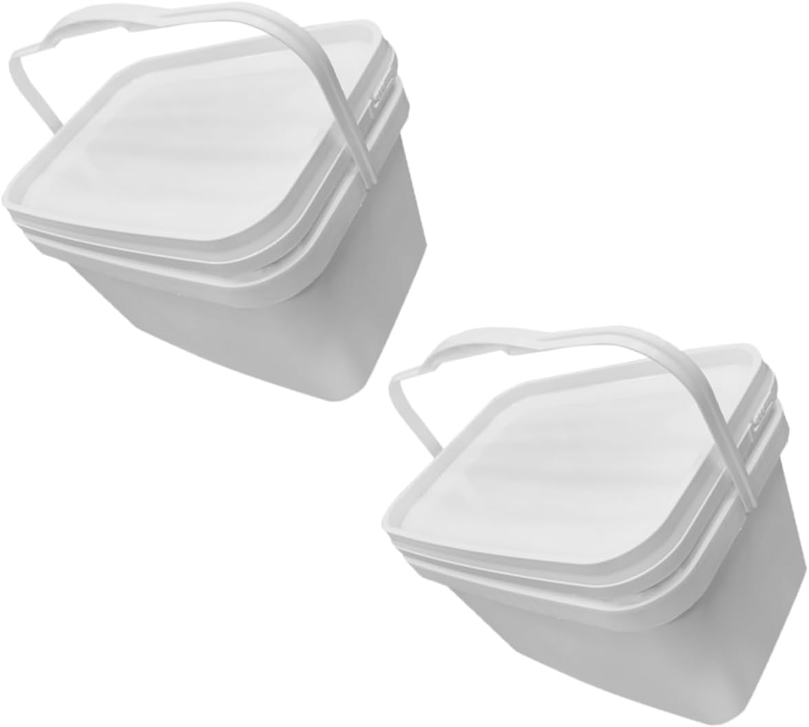 2pcs Plastic Paint Bucket Lid Diy Art Supply Storage Paint Holder for Home Craft