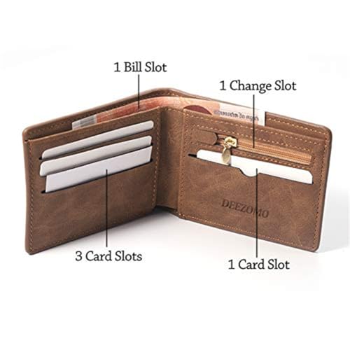 Personalized Photo Wallet for Men Custom Picture & Text Short Wallets Father's Day Gift Anniversary for Husband Him (Brown)2