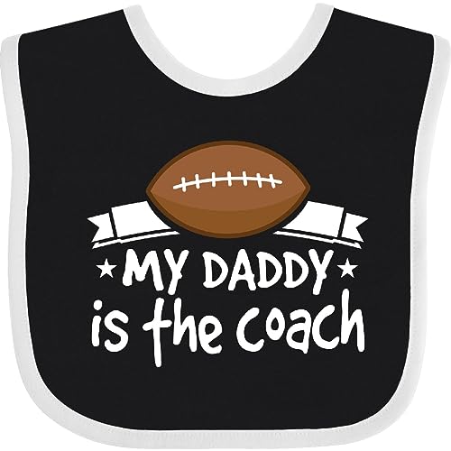 inktastic Football My Daddy Is the Coach Baby Bib