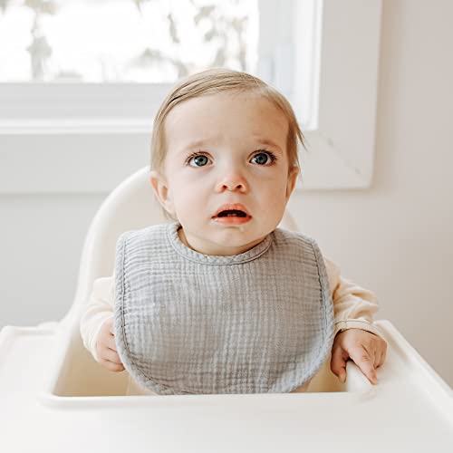 Image of Konssy Muslin Baby Bibs 8 Pack Baby Bandana Drool Bibs Cotton for Unisex Boys and Girls, Soft Absorbent Set for Teething and Drooling