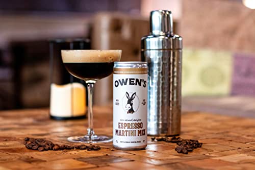 Image of Owen's Espresso Martini Mix, Premium Cocktail Mixer Made with Real Coffee Beans - 8oz Cans (12 pack)