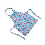 Alipis Delantal Infantil Multiusos para Pintura y Ligero Protección para Manualidades y Dibujo Diseño Azul con Pastelitos Fácil Limpieza y Reutilizable
