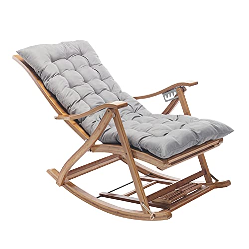 LIYANJJ Klappstuhl Rattan Liegender Schaukelstuhl Wattepad mit Fußmassage Erwachsene Kinderunterstützung 150KG Cover