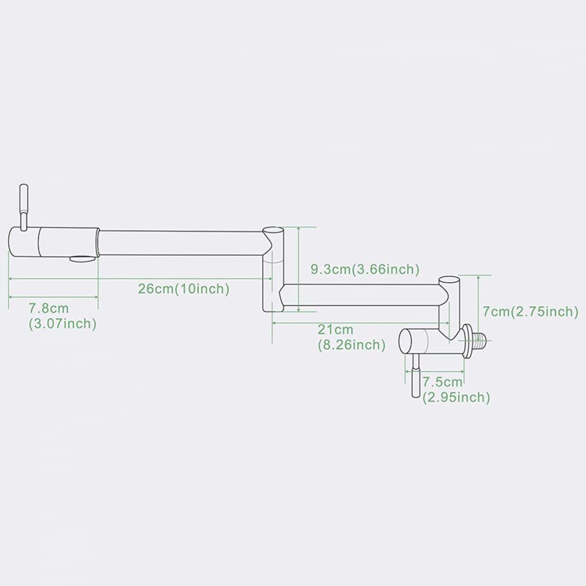 Ottone A Parete Rubinetto Della Cucina Riempitore Pentola Bacino Stretch Rubinetto