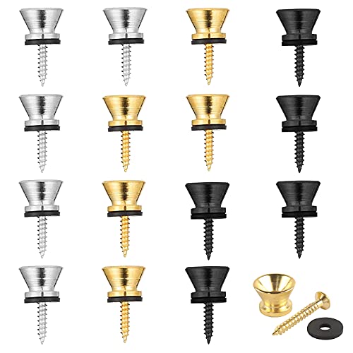 Riem Knoppen Gitaar 15 Stuks Guitar Strap Locks Metal End Pin Guitar Strap Buttons Metalen Knop Gitaar Quick Strap Lock Metalen Gitaarband Knoppen voor Ukelele Gitaar en Elektrische Bas - Image 3