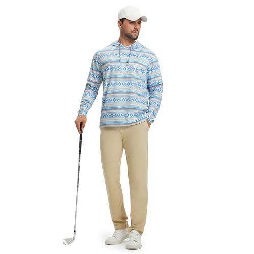 Image of M MAELREG Hoodies for Men Golf Fleece Hooded Sweatshirts Dry Fit Athletic Lightweight Casual Midlayer Mens Hoodies Pullover