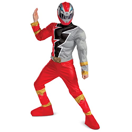 Disfraz Completo Red Ranger Dino Fury para Niños miniatura 1