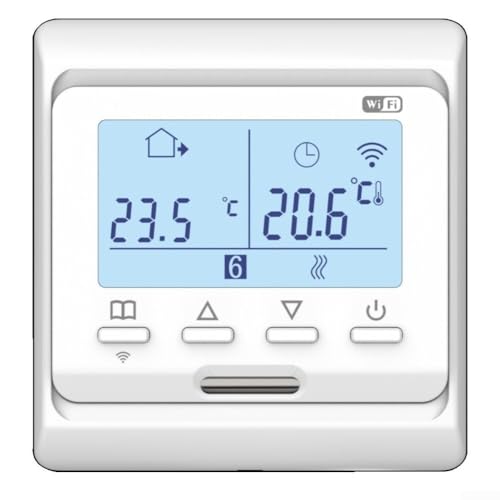 Termostato LCD de bajo consumo, con control preciso de temperatura con pantalla digital programable para sistemas de calefacción por suelo radiante (WIFI Water3A)