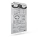 R SPIDER WIRELESS Pilot Kneeboard (VFR), Aluminum Kneeboard with Metal Clip and Pen Holder, Durable Elastic Strap