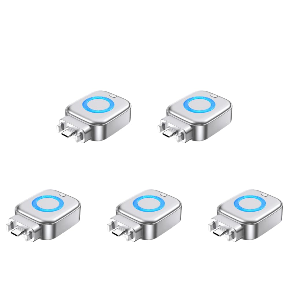 Stop Charge Caricatore Intelligente con Dispositivo di Protezione Anti-Sovraccarico, Pack da 5 Pezzi, 140W Tipo-C con Spegnimento Automatico, Protezione di Sicurezza per Casa, Ufficio Viaggi