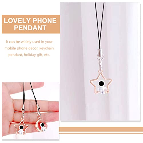 Abaodam Astronaut Pendant Phone Charm Lightweight Mobile Phone Decor Keychain with Star and Moon for Bags and Cars Hanging Accessories - Image 4