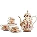 YIMINGYANG Królewska Porcelanowa Zestawy herbaty Zestawy herbaty dla dorosłych Kubek Herbaty i Piczek Prezent Brytyjskie Zestawy Kawy na popołudniowe Chiny Ceramiczne Księżniczka Czajnik Turecki zesta