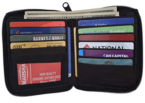 Mens Leather Zippered Wallet style - 702 (Color:Black)