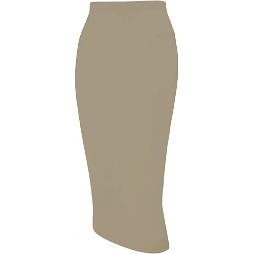 Tapata Women's Office Work Pencil Skirt Stretch High Waist Below Knee Bodycon for Business Casual