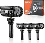 ACLONG TPMS Tire Pressure Sensor for 2014-2018 RAM 1500, 2014-2022 2500 3500 4500 5500 Jeep Chreokee, 433MHz Snap-in Tire Pressure Monitoring System Replacement 68249197AA 68239720AA PMV-C010-Set of 4