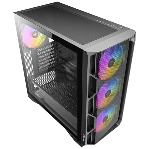 Image of Antec AX1000 ARGB Lite Mid Tower Gaming Case 4 x 140mm ARGB PWM Fans Included Type C 3.2 Gen 2 E ATX Support High Airflow Mesh Front