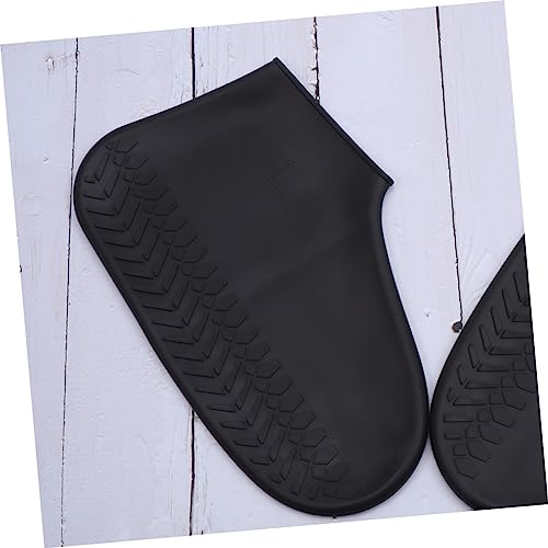 Rain Shoe Covers para Adultos Diseño Antideslizante Negro Transparente Zapatos de cubiertas para Días Lluviosos al Aire Libre miniatura 7