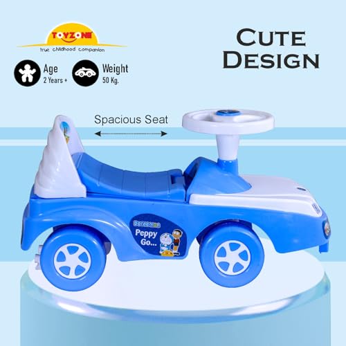 Toyzone Peppy Go Doraemon Ride on-53521 | Baby Car | Kids Car | Toy Car| Push Car| Storage Seat | Swing Car| Ride on Car with Horn