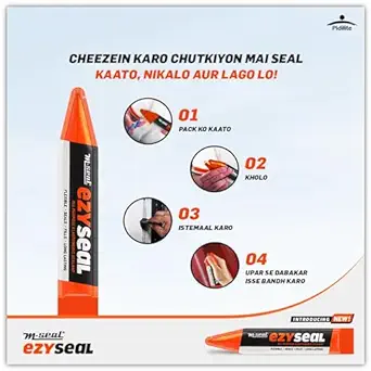 Pidilite M-Seal ezyseal clear tranparent,Multipurpose sealant,Crack filler,Hole filler,Gap filler,Repair sealant-85g Northwoods