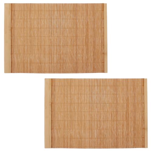 Alipis Place Mats Manteles Individuales de Bambú 2 Piezas, Salvamanteles Lavables Resistentes al Calor, Tapete de Mesa para Comedor, Cocina y Restaurante, Protector de Mesa Decorativo