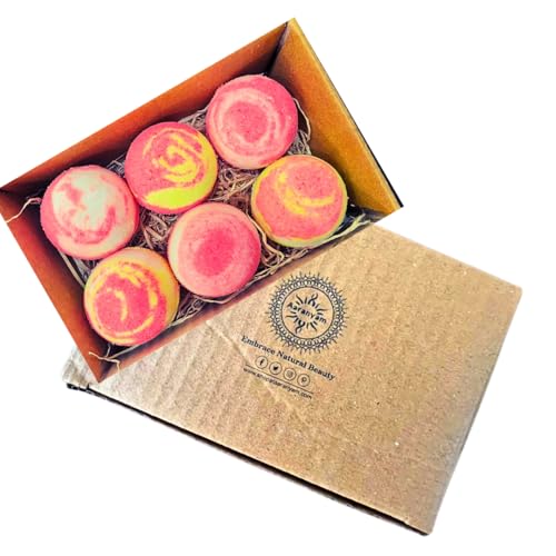 Image of fluorescent Bath Bomb - spa - |Refreshing hot water bath hydrating moisturizing enchanting Fizzy Aromatic Bath Bomb (75 g) each - Pack of 6 Perfect Hamper for Women Men (FLORESCENT)