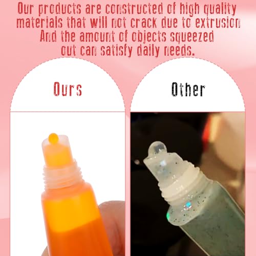AHQiZFX 6er-Pack Leere Lipgloss Tuben, Nachfüllbare Kosmetikflaschen, Transparente Lippenbalsam-Röhrchen mit 5ml Spritzen, für Shampoo, Lipgloss, Lippenbalsam, Lotion